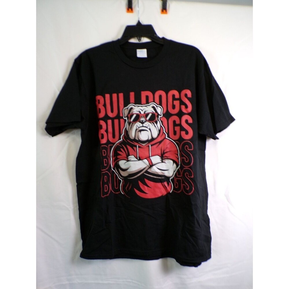 Port & Company Men's L Black Bulldogs Graphic T-Shirt L Fan Favorite 0657